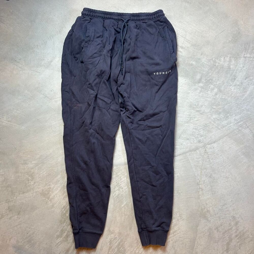 Youngla Men's Navy and Black Trousers